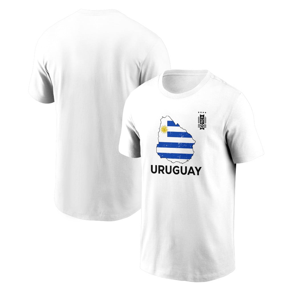 Uruguay Soccer Pride World Cup 2026 T-shirt - Distressed Map Graphic