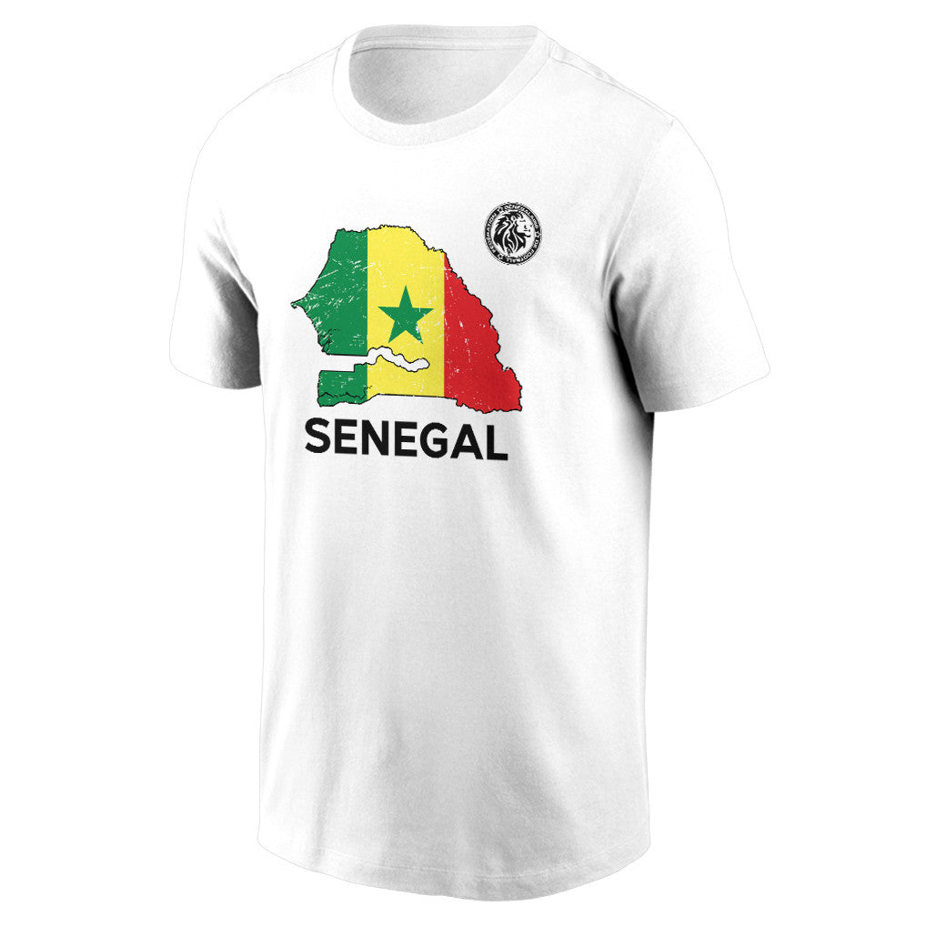 Senegal Soccer Pride World Cup 2026 T-shirt - Distressed Map Graphic