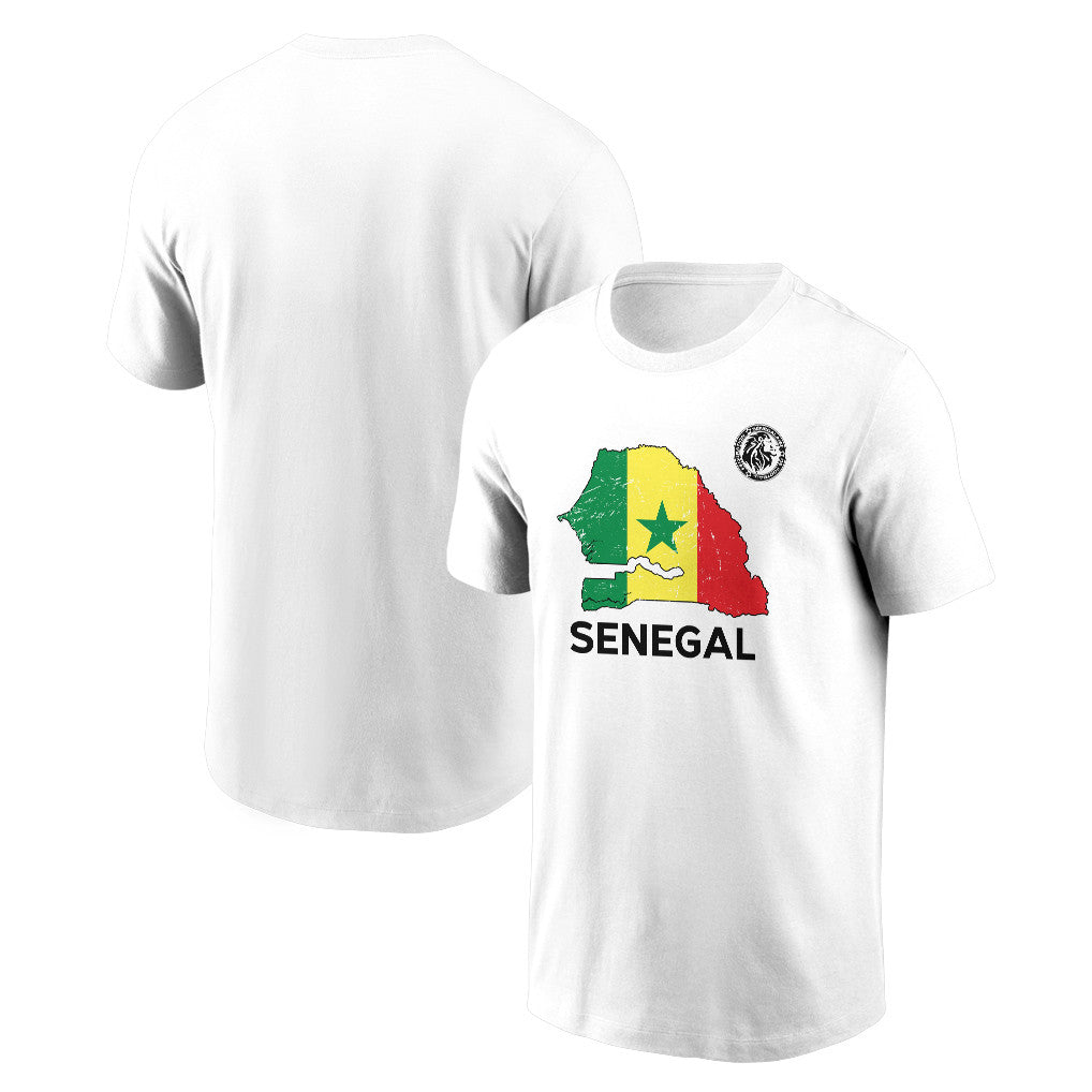 Senegal Soccer Pride World Cup 2026 T-shirt - Distressed Map Graphic