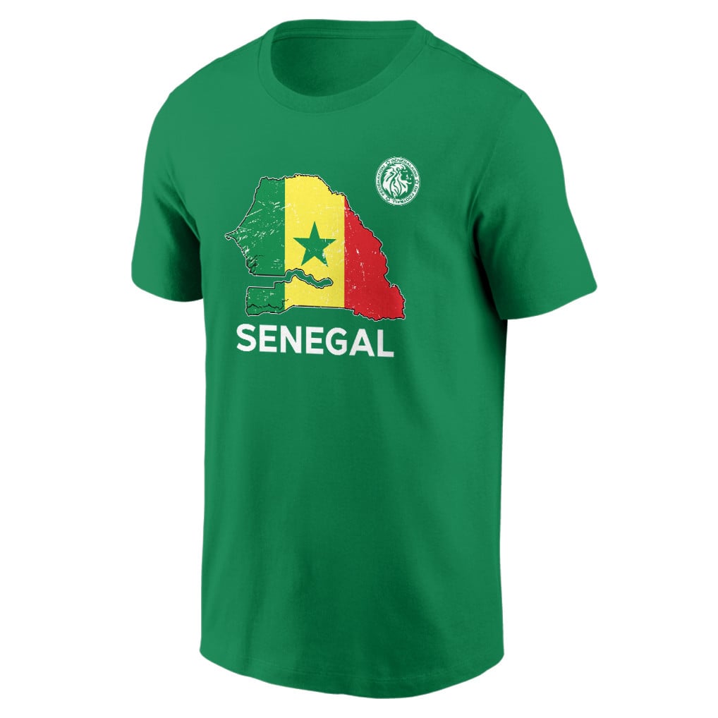 Senegal Soccer Pride World Cup 2026 T-shirt - Distressed Map Graphic
