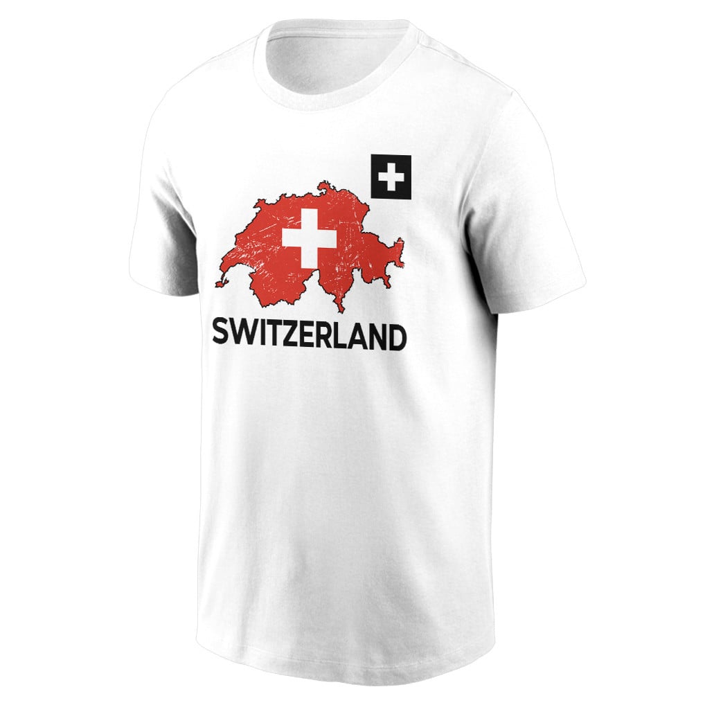 Switzerland Soccer Pride World Cup 2026 T-shirt - Distressed Map Graphic