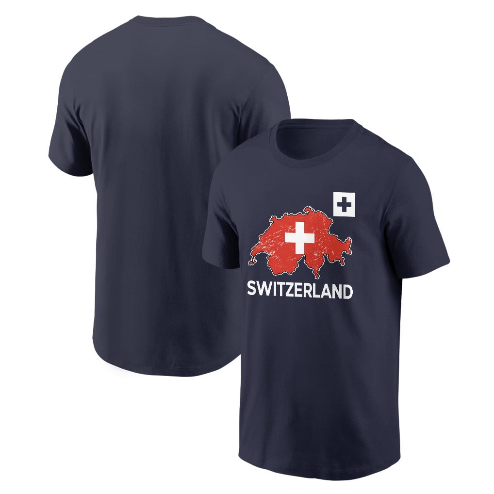 Switzerland Soccer Pride World Cup 2026 T-shirt - Distressed Map Graphic