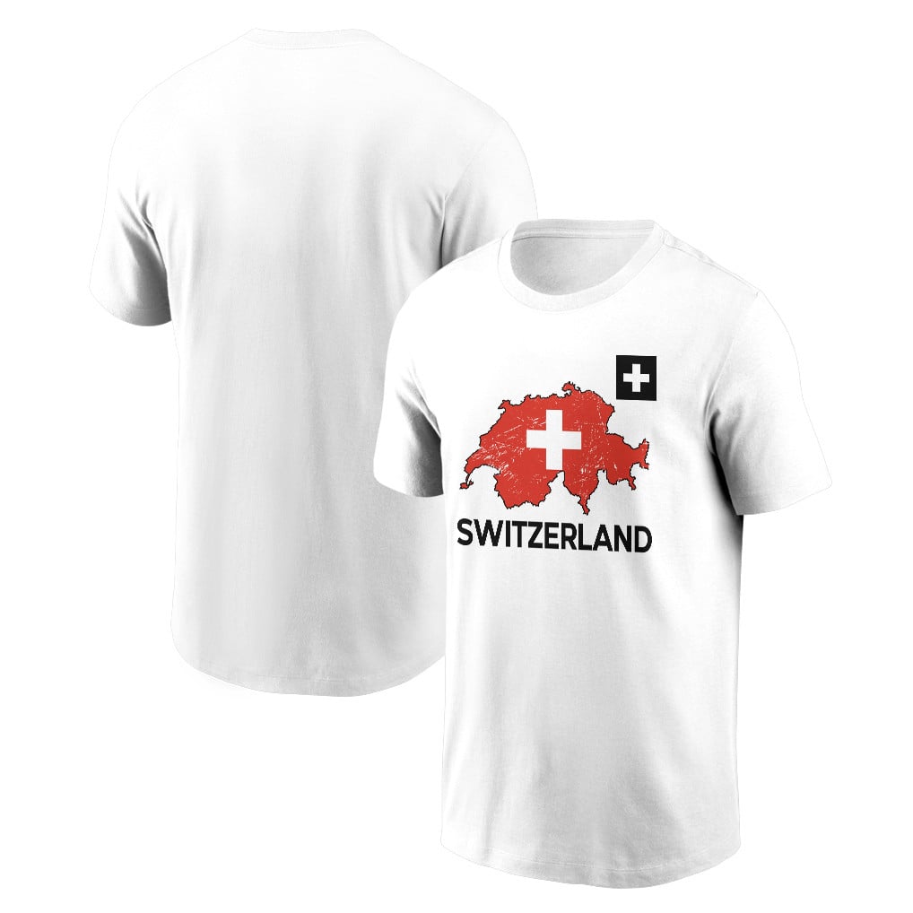 Switzerland Soccer Pride World Cup 2026 T-shirt - Distressed Map Graphic