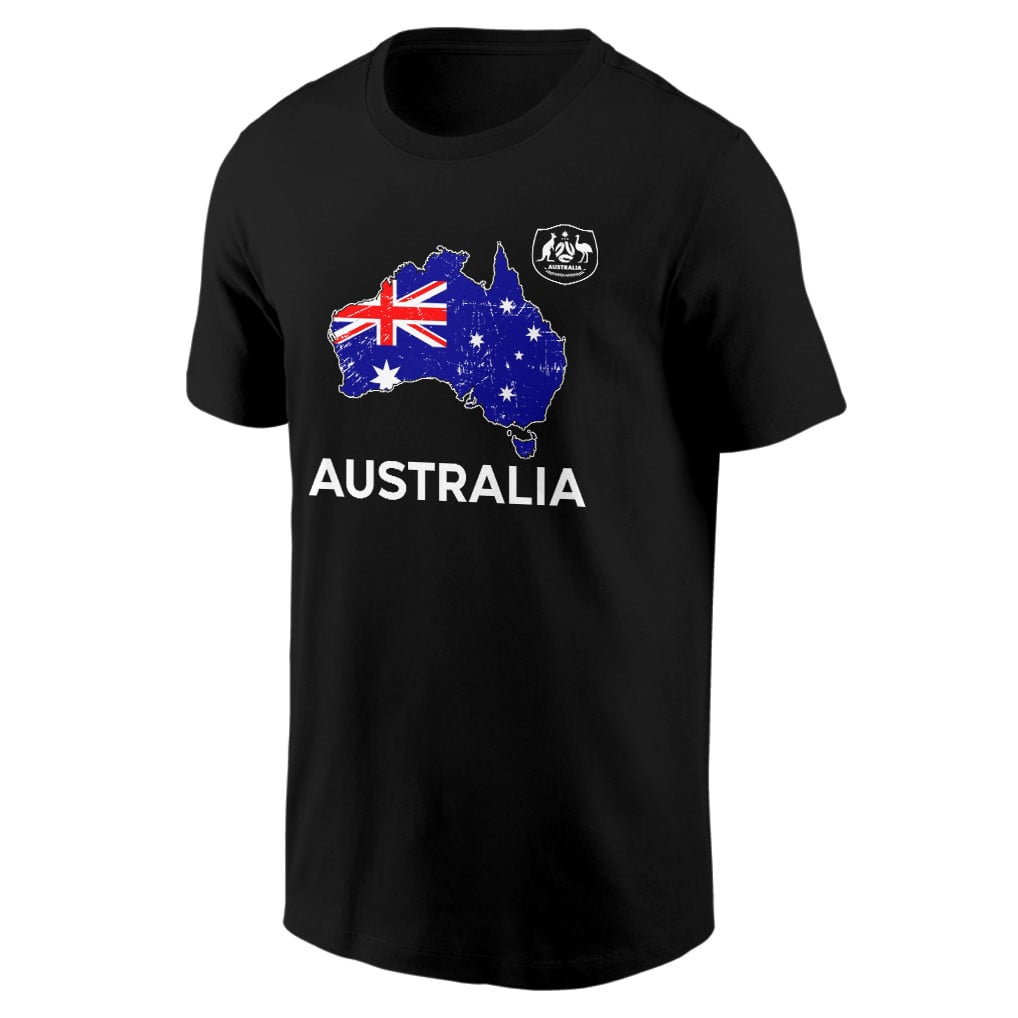Australia Soccer Pride World Cup 2026 T-shirt - Distressed Map Graphic