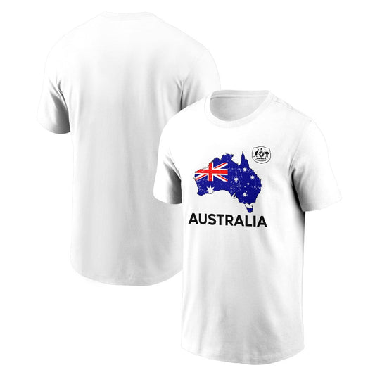Australia Soccer Pride World Cup 2026 T-shirt - Distressed Map Graphic