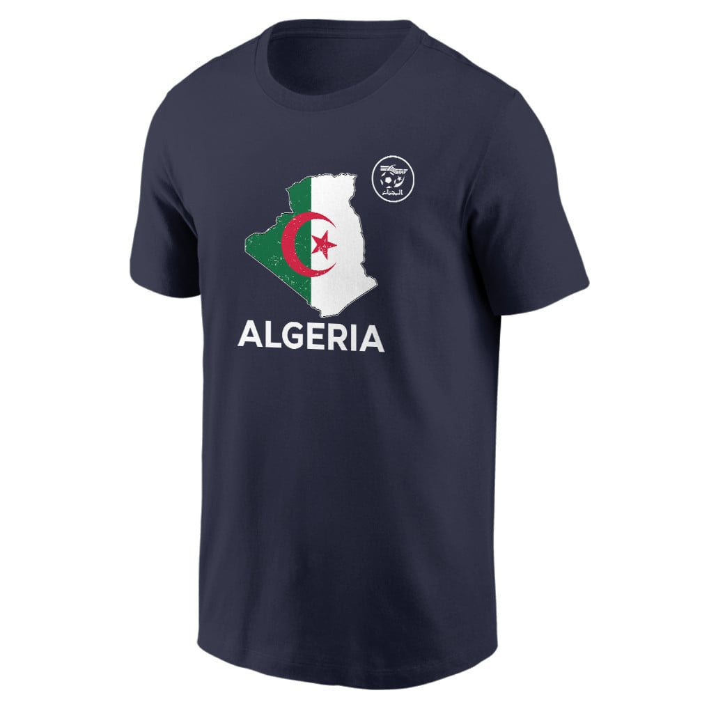 Algeria Soccer Pride World Cup 2026 T-shirt - Distressed Map Graphic