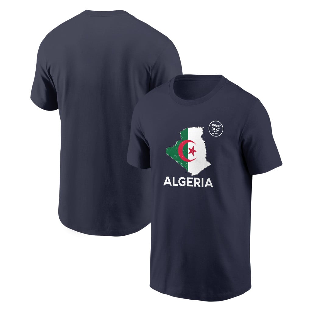 Algeria Soccer Pride World Cup 2026 T-shirt - Distressed Map Graphic