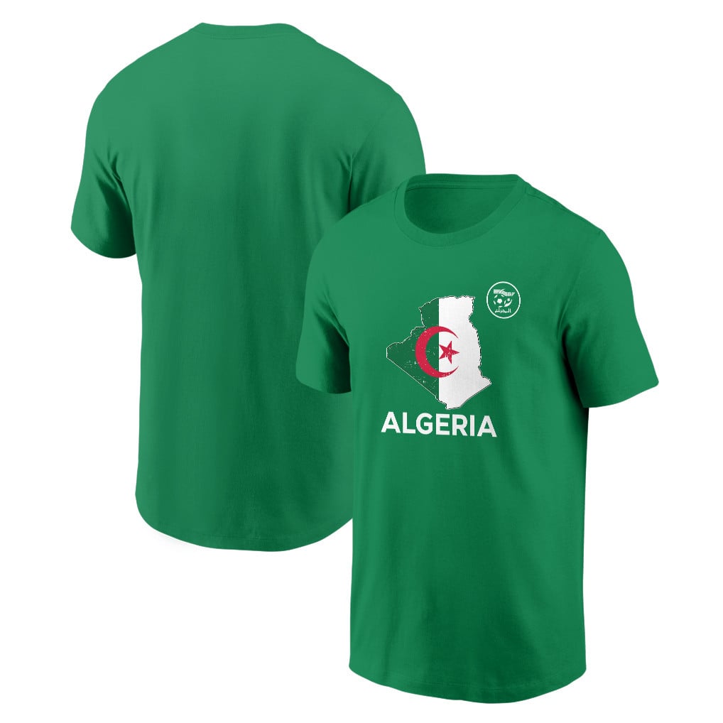 Algeria Soccer Pride World Cup 2026 T-shirt - Distressed Map Graphic