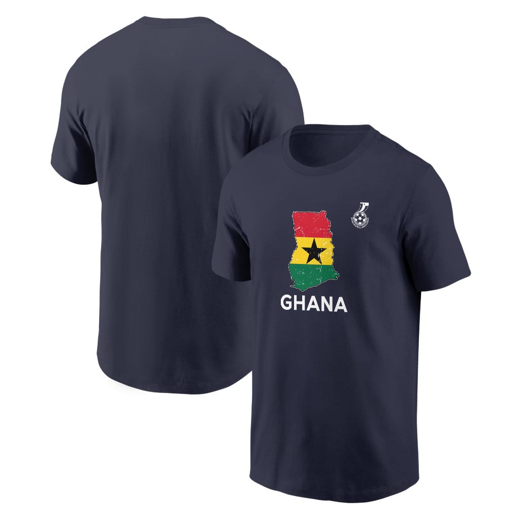 Ghana Soccer Pride World Cup 2026 T-shirt - Distressed Map Graphic
