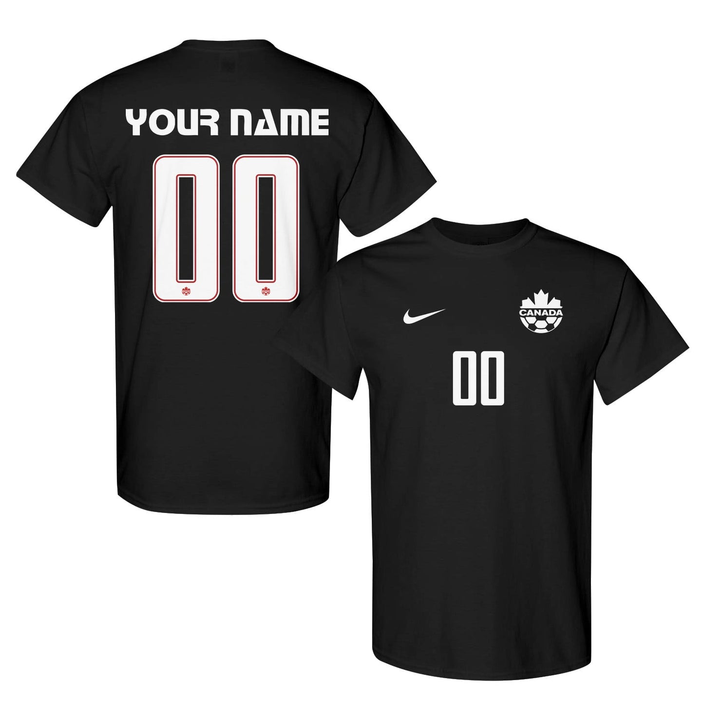 Canada Jersey Style Tee for World Cup 2026 - Personalized Soccer Fan T-Shirt
