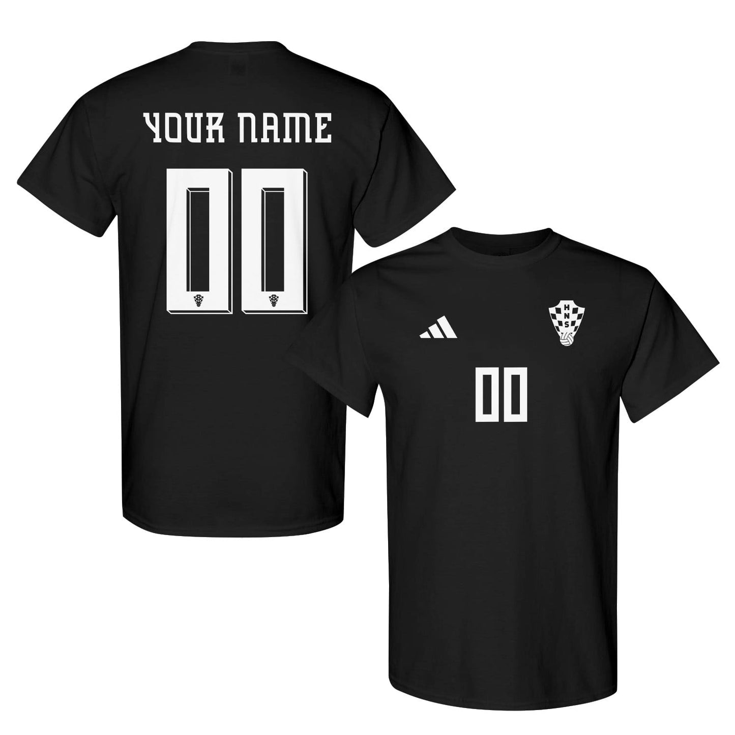 Croatia Jersey Style Tee for World Cup 2026 - Personalized Soccer Fan T-Shirt