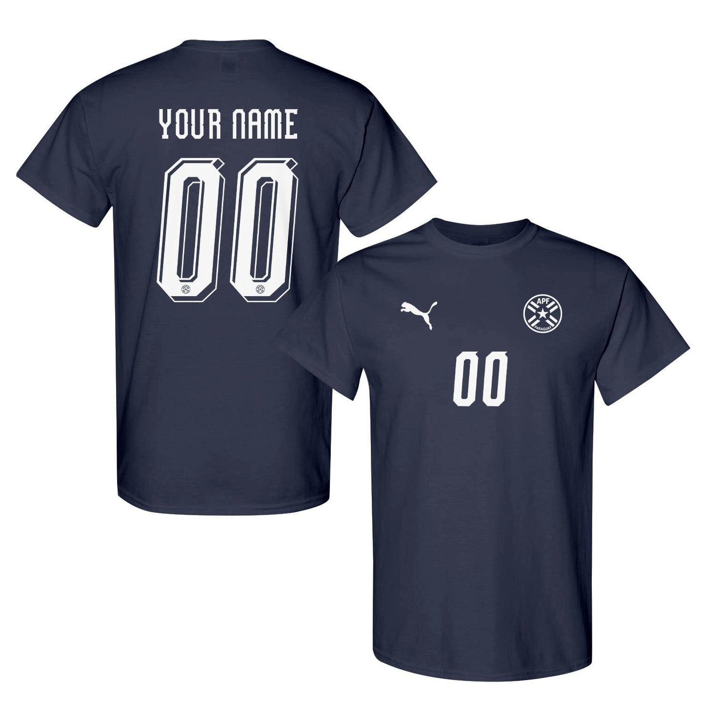 Paraguay Jersey Style Tee for World Cup 2026 - Personalized Soccer Fan T-Shirt