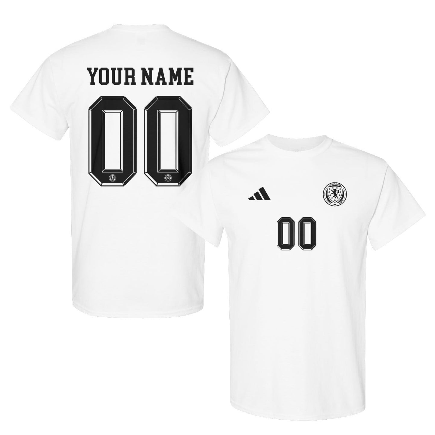 Scotland Jersey Style Tee for World Cup 2026 - Personalized Soccer Fan T-Shirt