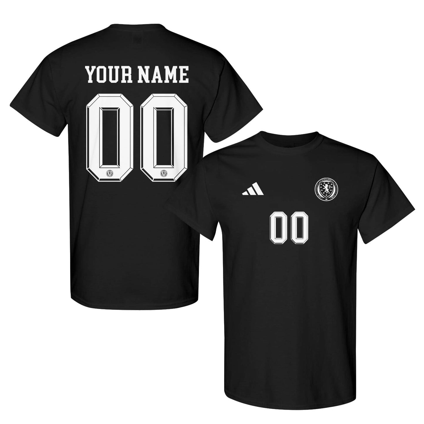 Scotland Jersey Style Tee for World Cup 2026 - Personalized Soccer Fan T-Shirt