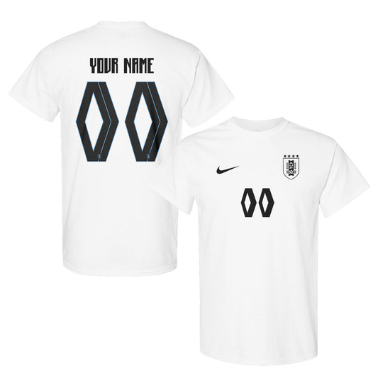 Uruguay Jersey Style Tee for World Cup 2026 - Personalized Soccer Fan T-Shirt