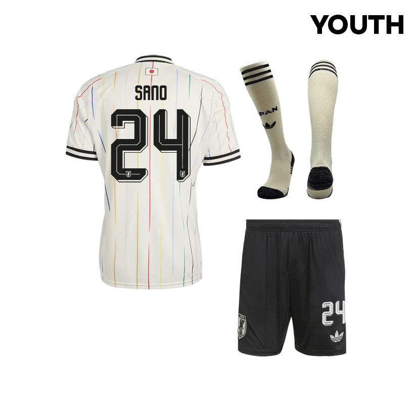 Kaishu Sano 24 Japan 2026 YOUTH Away Kit Set – Off White/Black