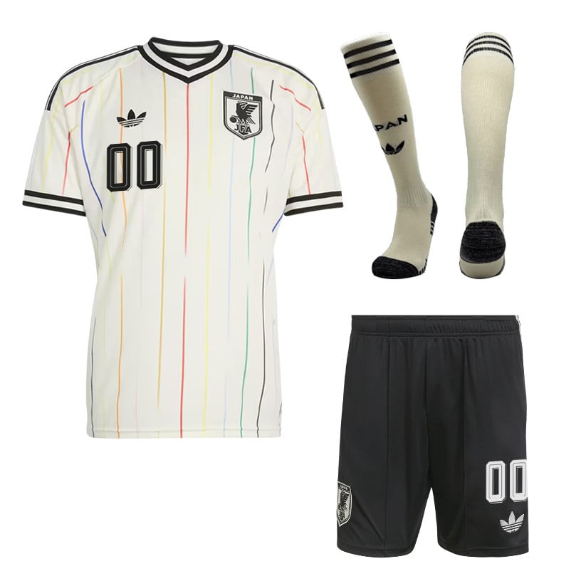 Japan 2026 Away Men Kit Set - Personalized - Off White/Black