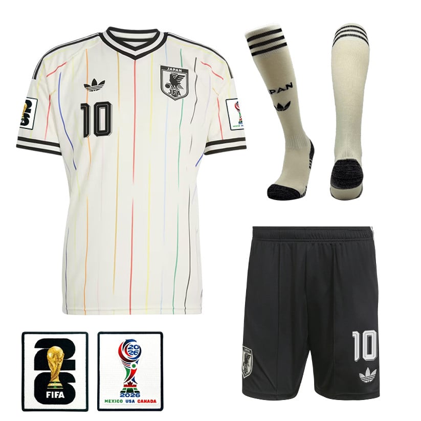 Ritsu Doan 10 Japan 2026 Away Men Kit Set – Off White/Black