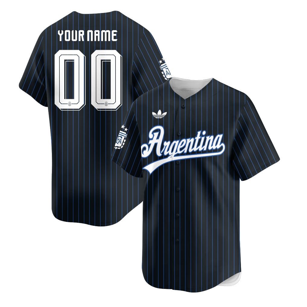 Argentina 2026 Inspired Retro Soccer Baseball Jersey – Personalized Full Print