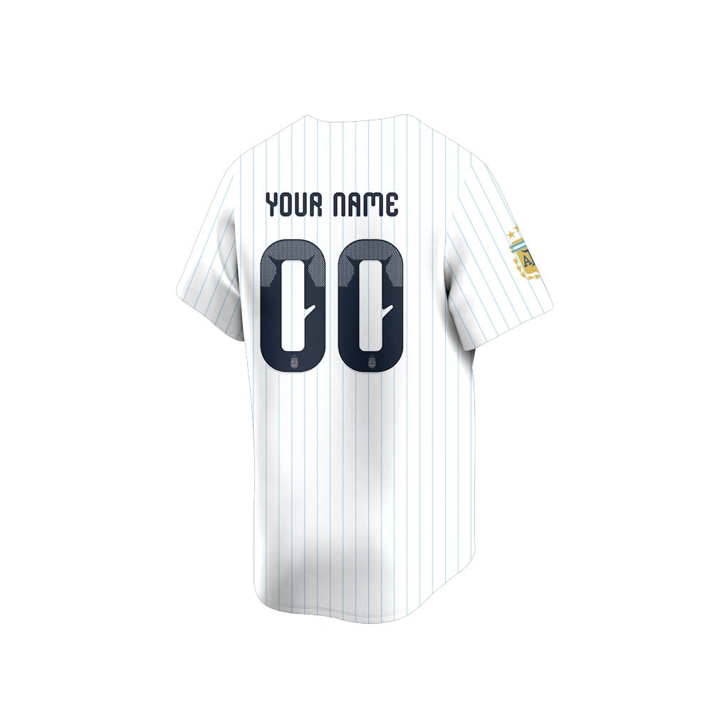 Argentina 2026 Inspired Retro Soccer Baseball Jersey – Personalized Full Print