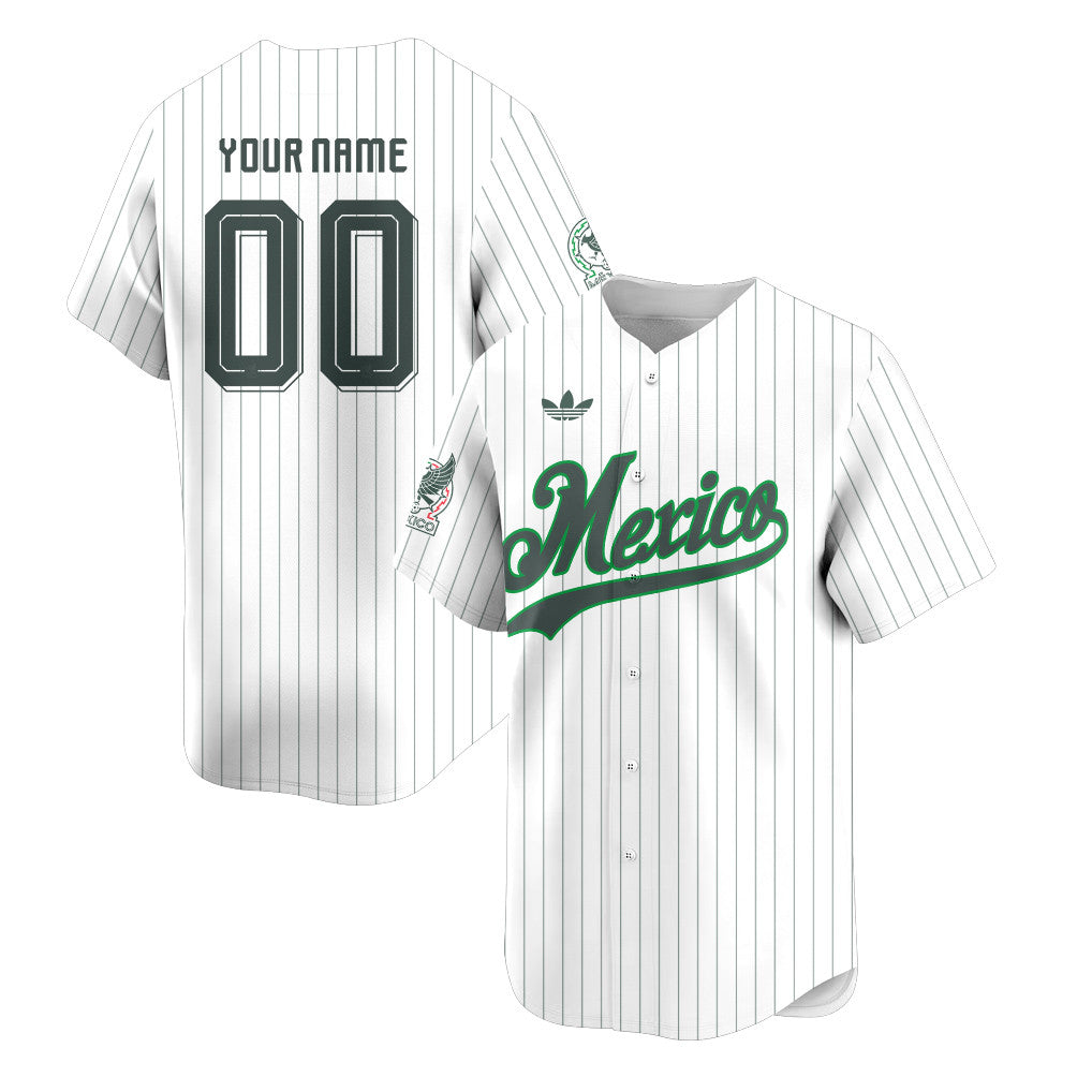 Mexico 2026 Inspired Retro Soccer Baseball Jersey – Personalized Full Print