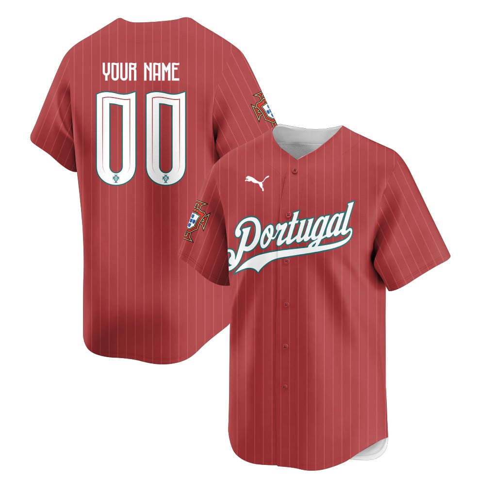 Portugal 2026 Inspired Retro Soccer Baseball Jersey – Personalized Full Print