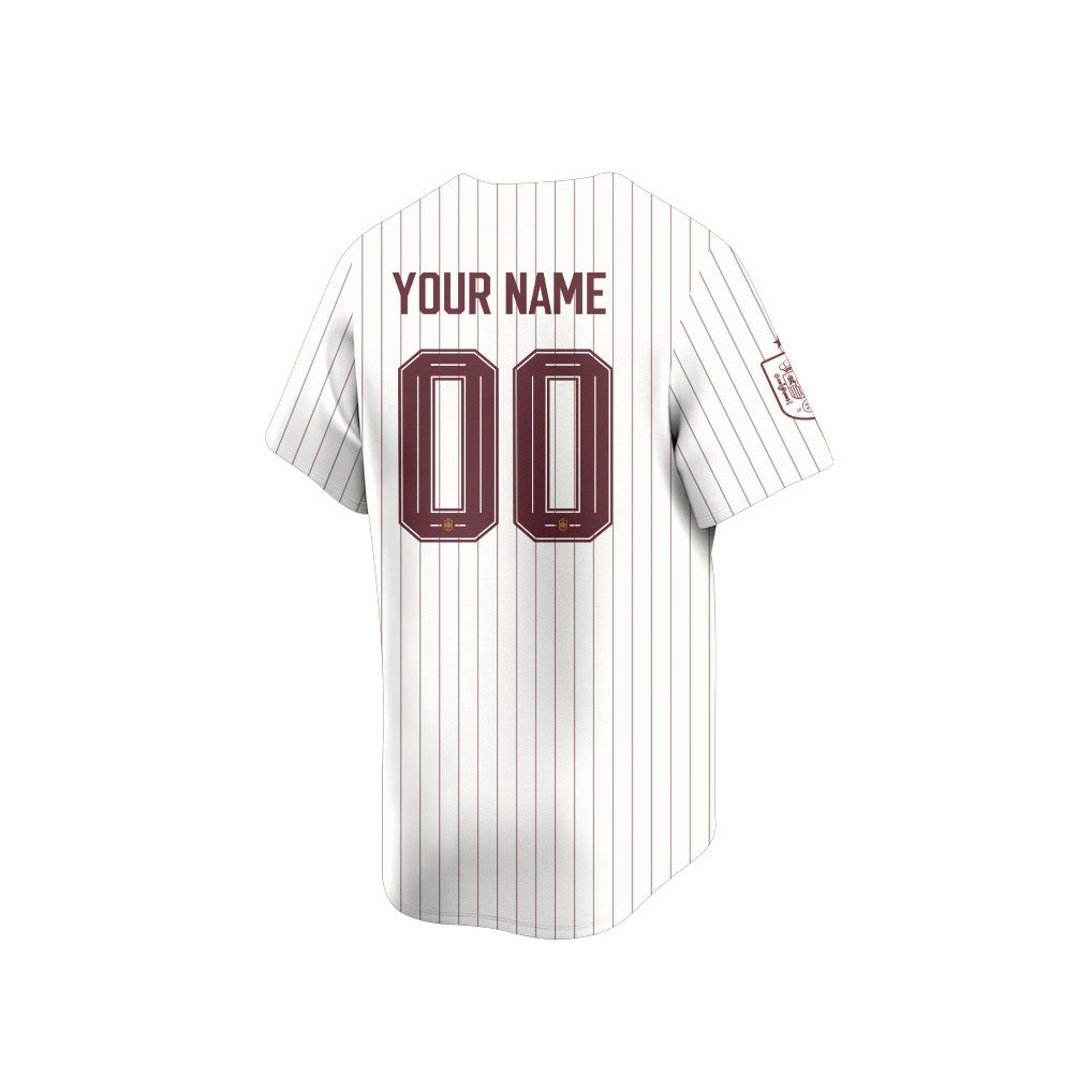 Spain 2026 Inspired Retro Soccer Baseball Jersey – Personalized Full Print