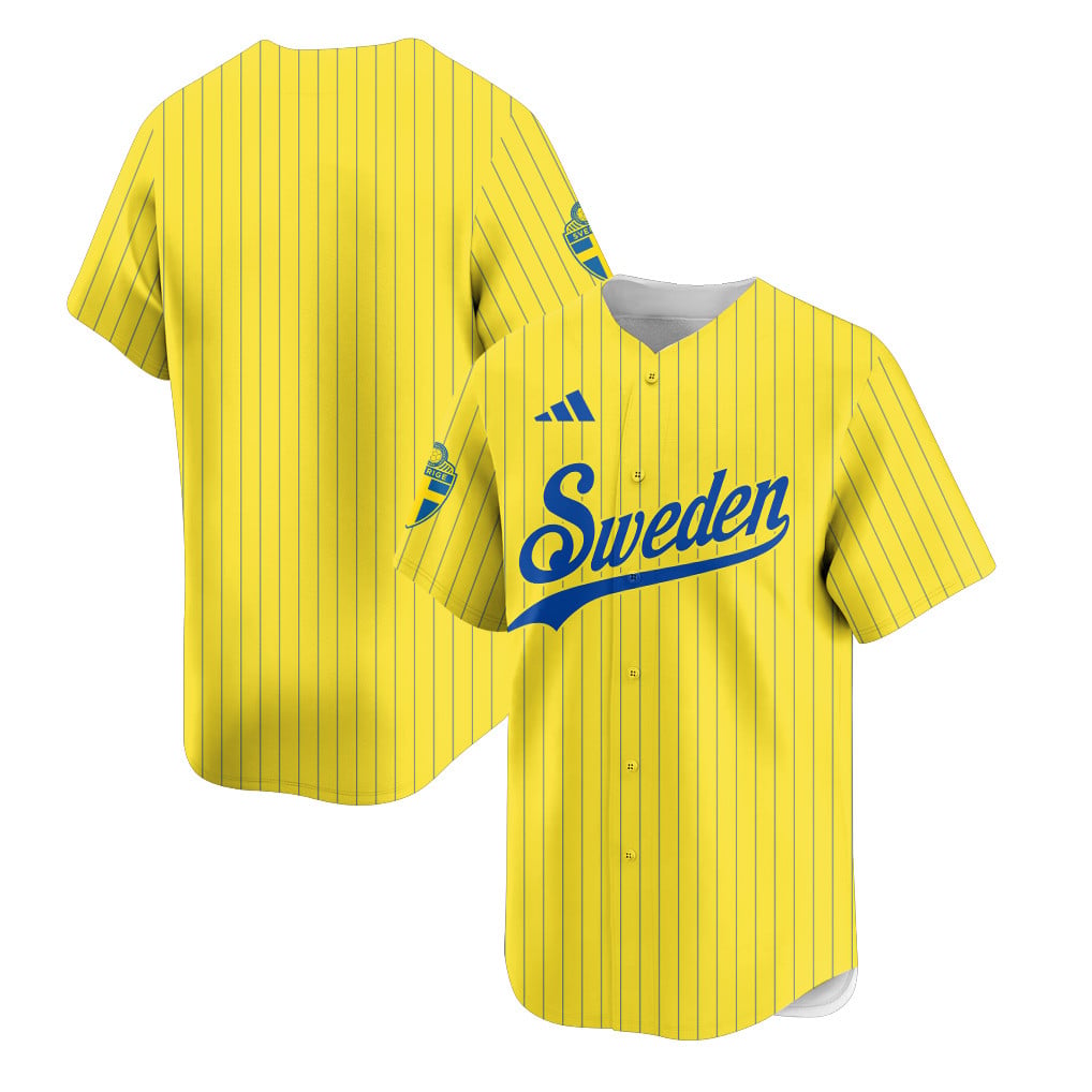 Sweden 2026 Inspired Retro Soccer Baseball Jersey – Full Print