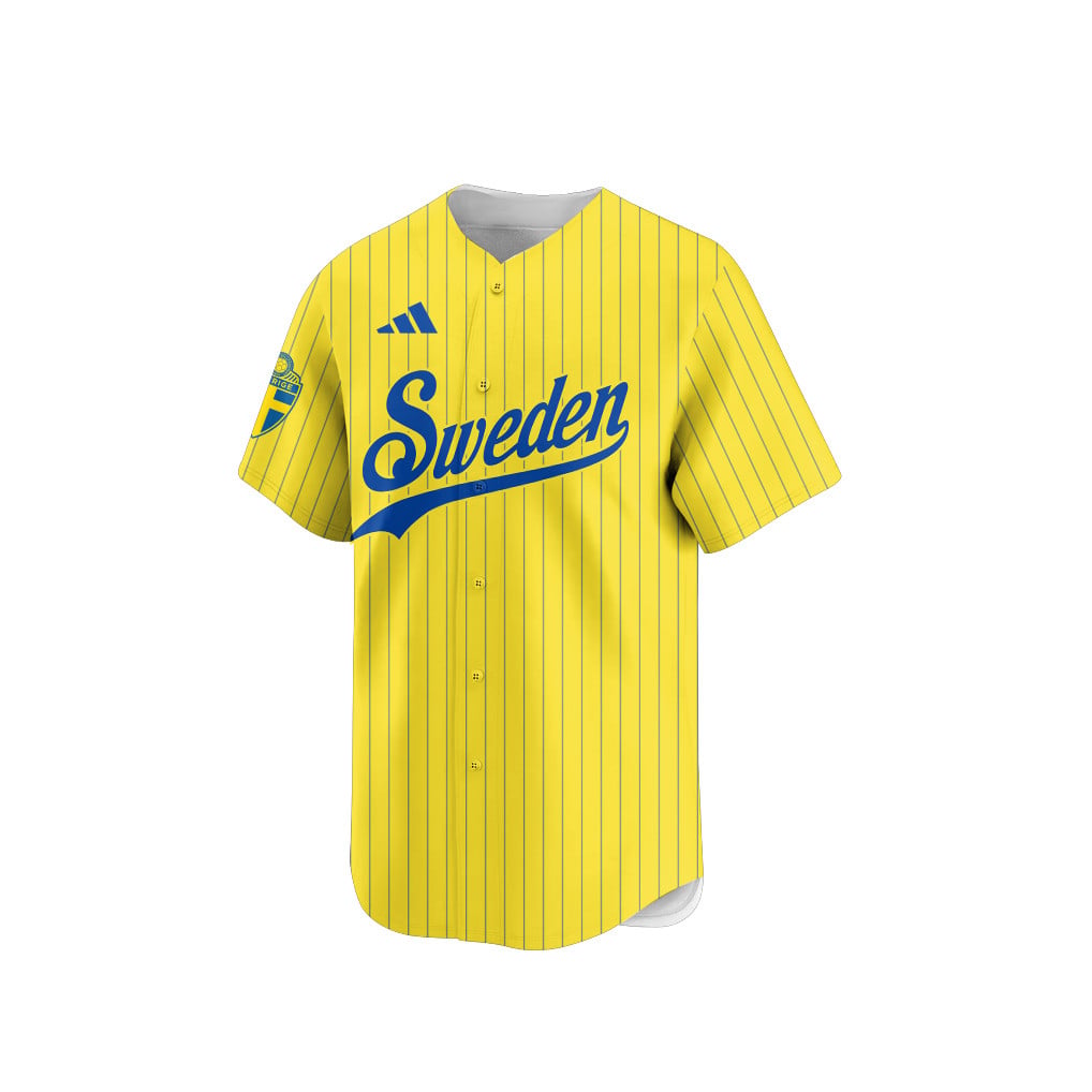 Sweden 2026 Inspired Retro Soccer Baseball Jersey – Full Print