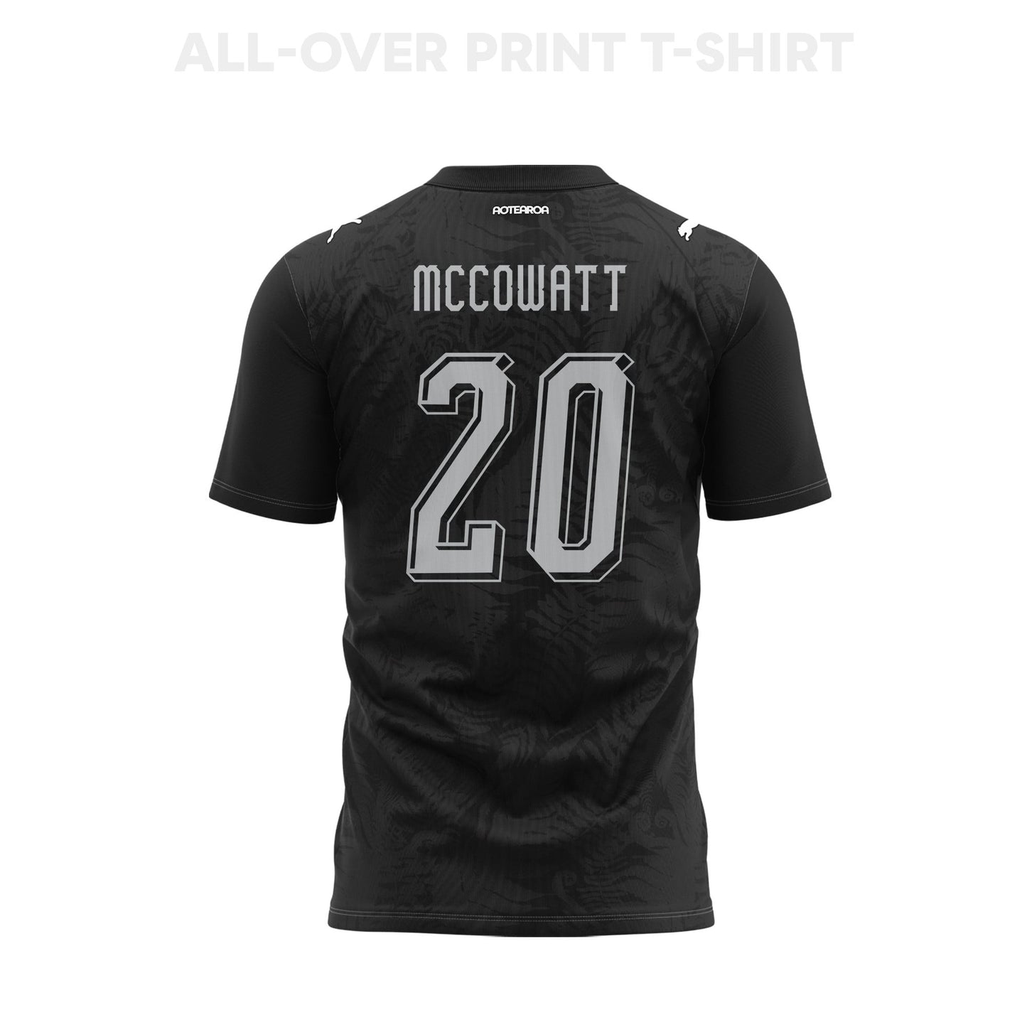 Callum McCowatt 20 New Zealand 2026 Home 3D T-Shirt Fully Printed – Unisex, Black