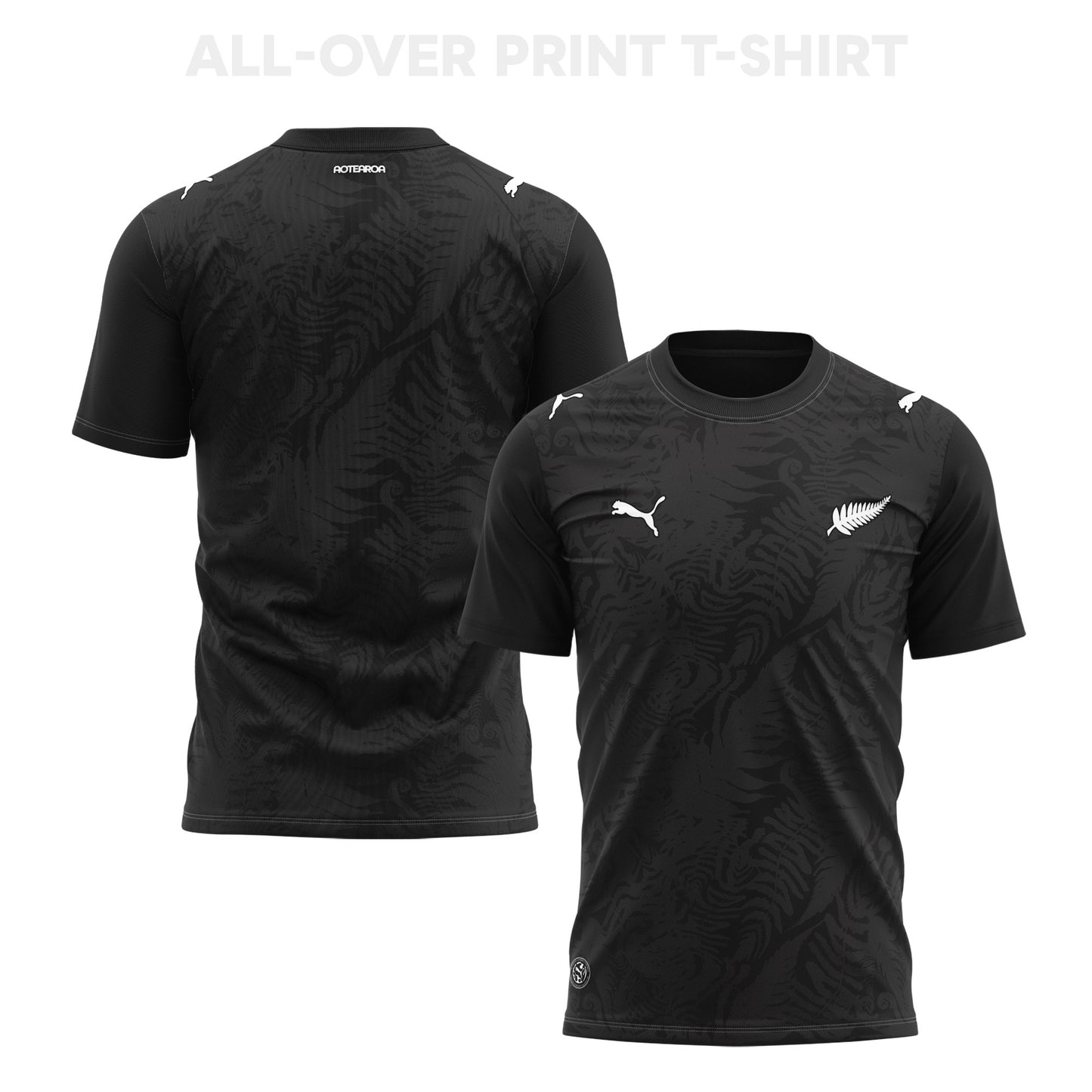 New Zealand 2026 Home 3D T-Shirt Fully Printed – Unisex, Black