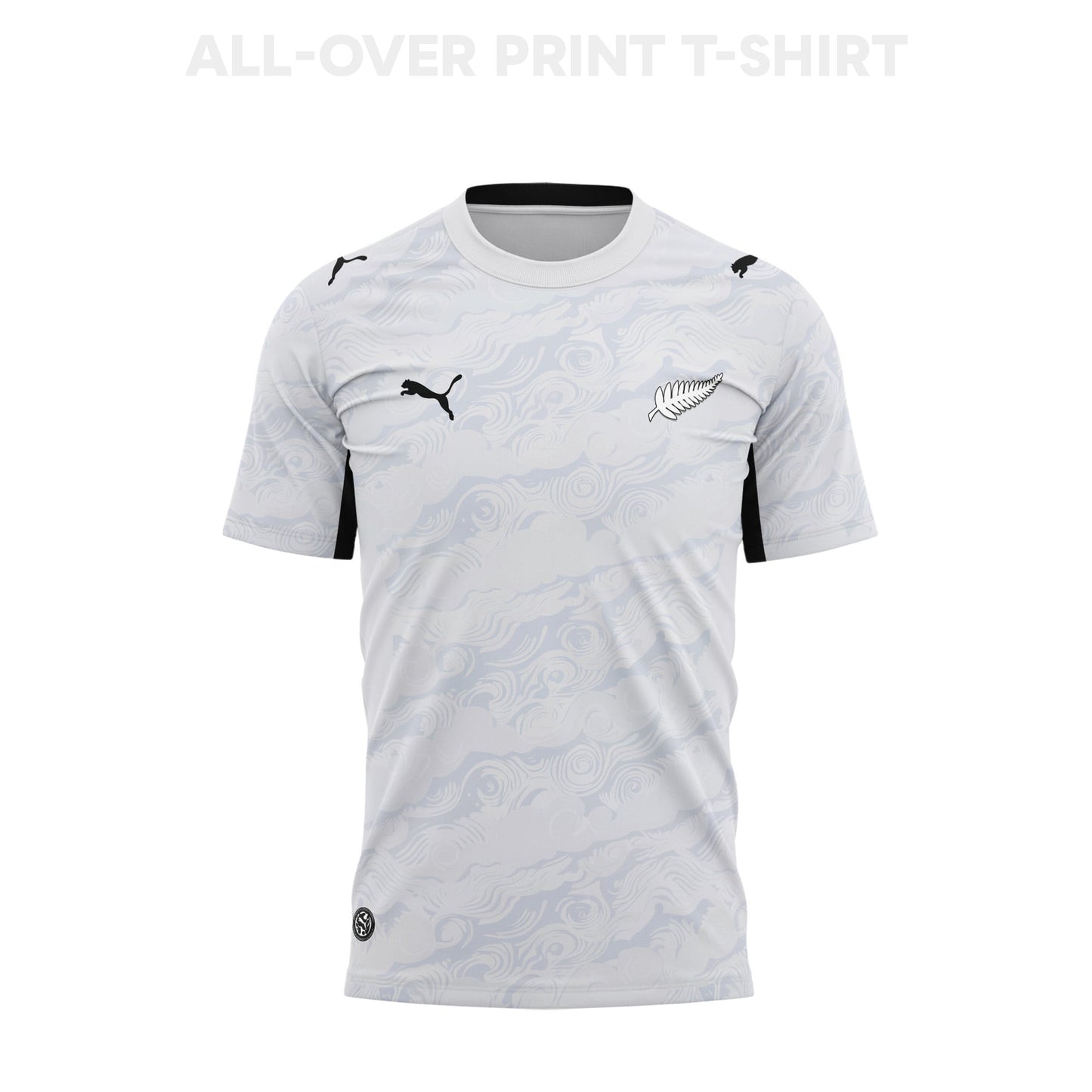 New Zealand 2026 Youth Away 3D T-shirt Fully Printed – White