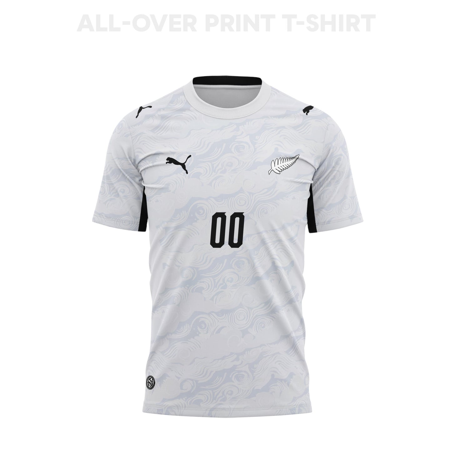 New Zealand 2026 Youth Away 3D T-shirt Fully Printed – Personalized – White