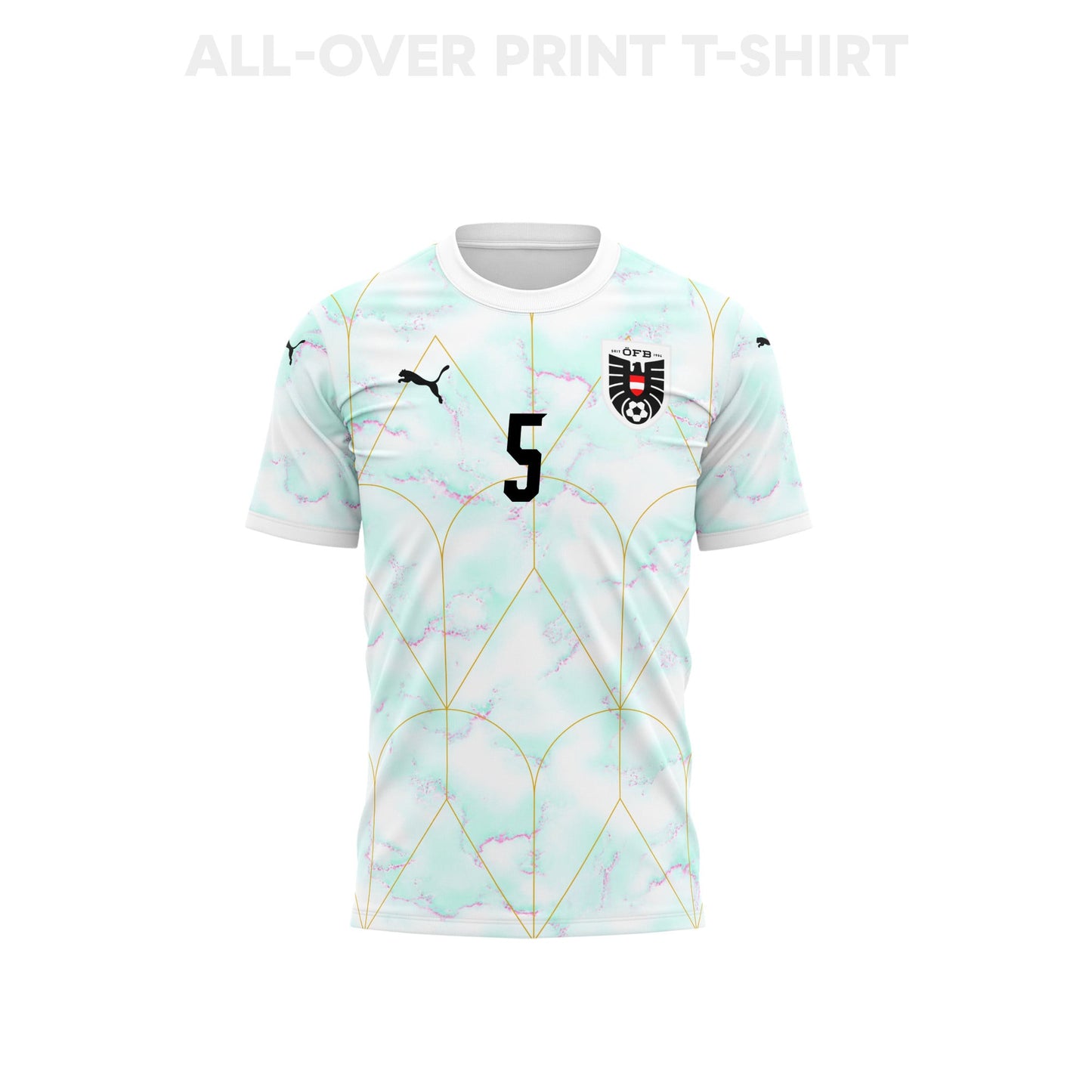 Stefan Posch 5 Austria 2026 Away 3D T-Shirt Fully Printed – Unisex, White