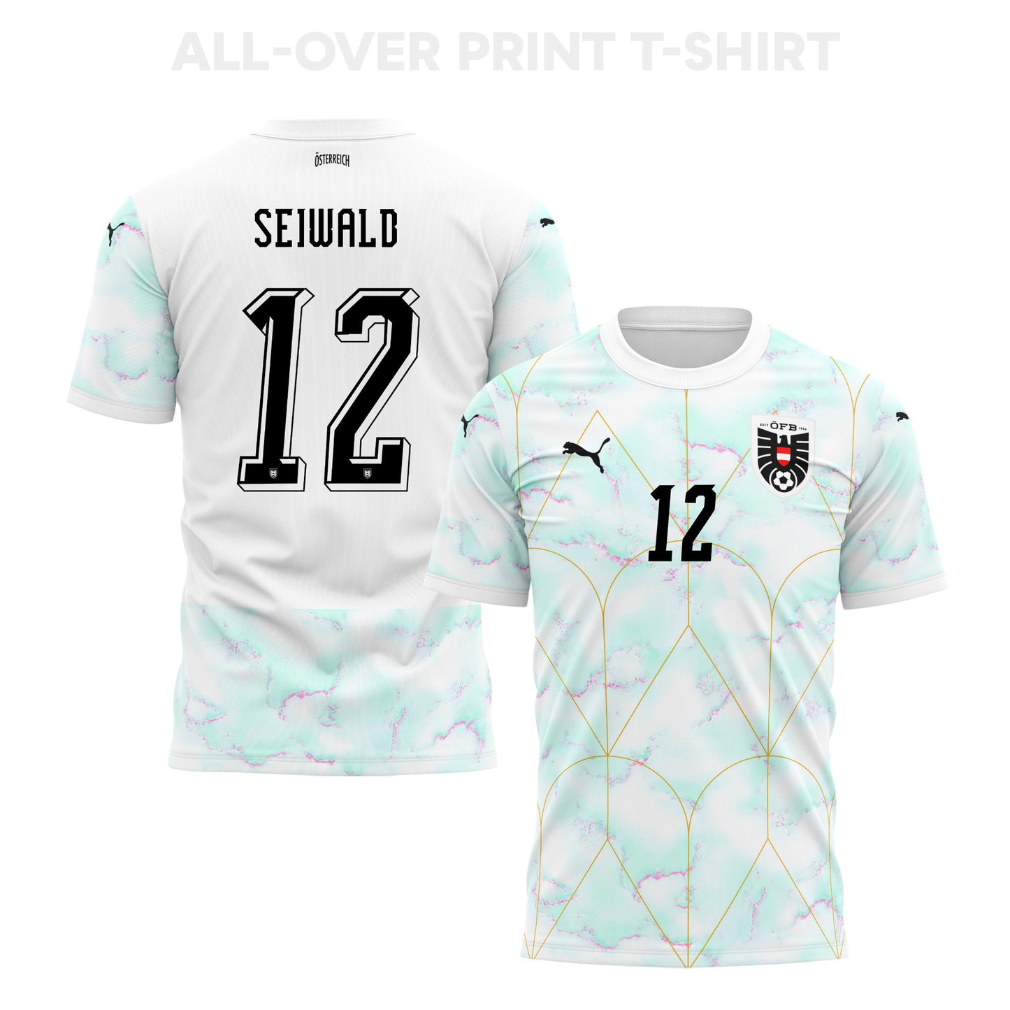Nicolas Seiwald 12 Austria 2026 Away 3D T-Shirt Fully Printed – Unisex, White