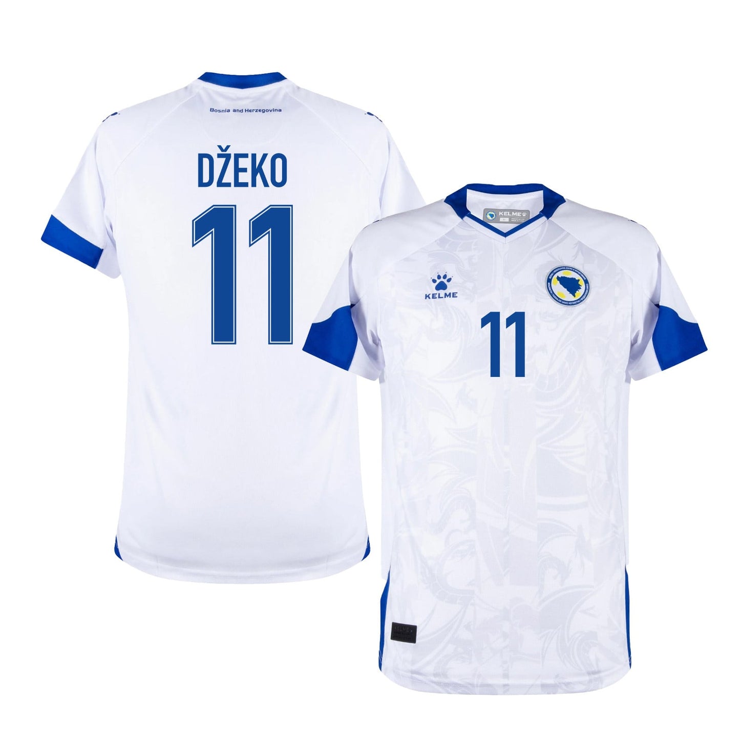 Edin Džeko 11 Bosnia and Herzegovina 2026 Away Jersey - White, Men
