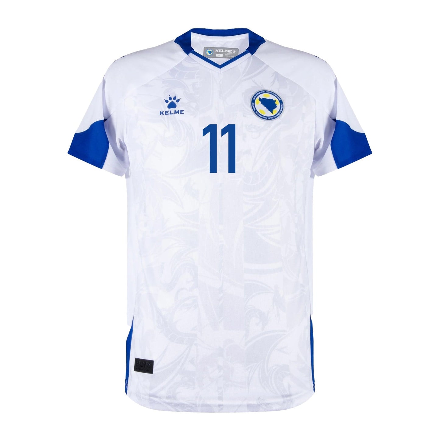 Edin Džeko 11 Bosnia and Herzegovina 2026 Away Jersey - White, Men