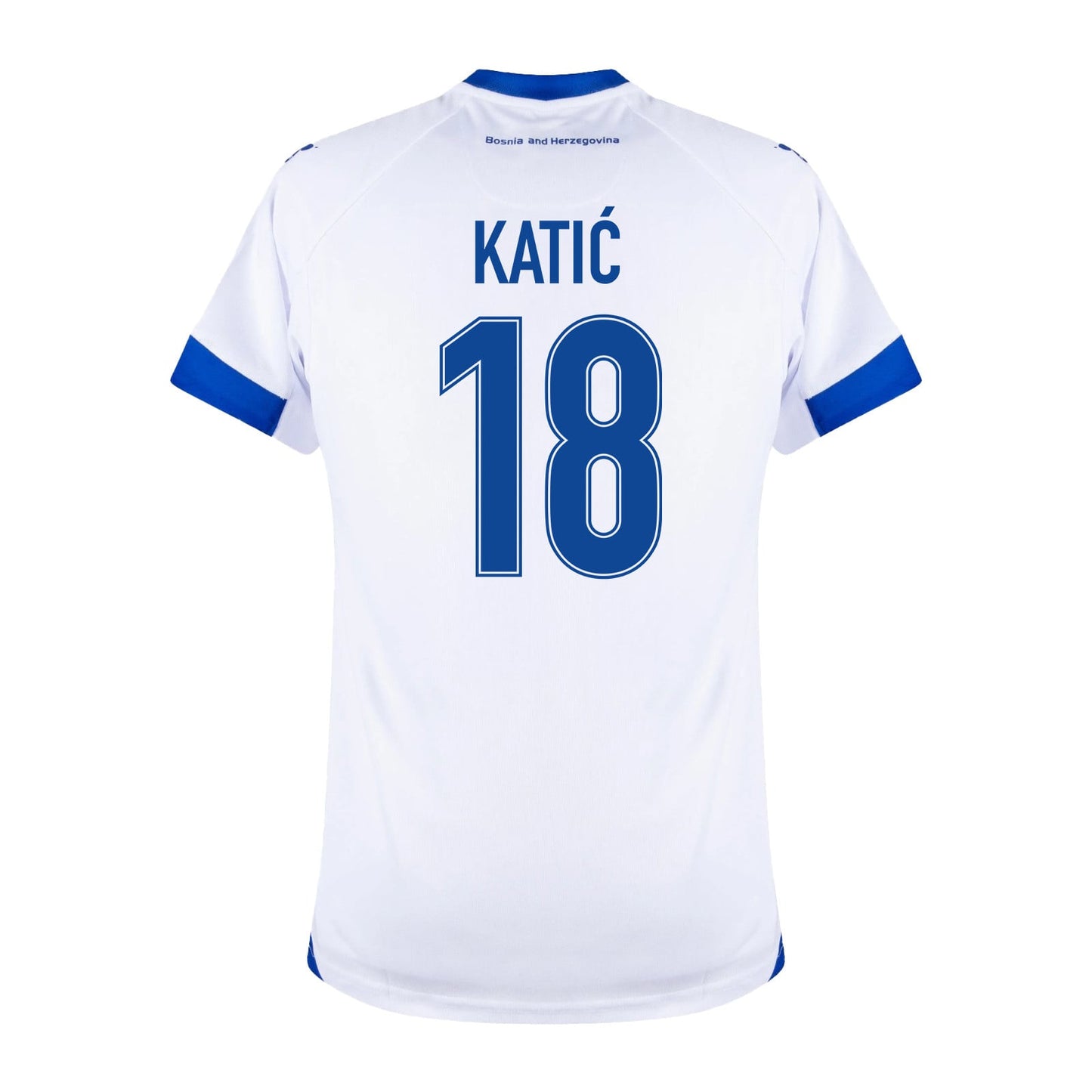Nikola Katić 18 Bosnia and Herzegovina 2026 Away Jersey - White, Men
