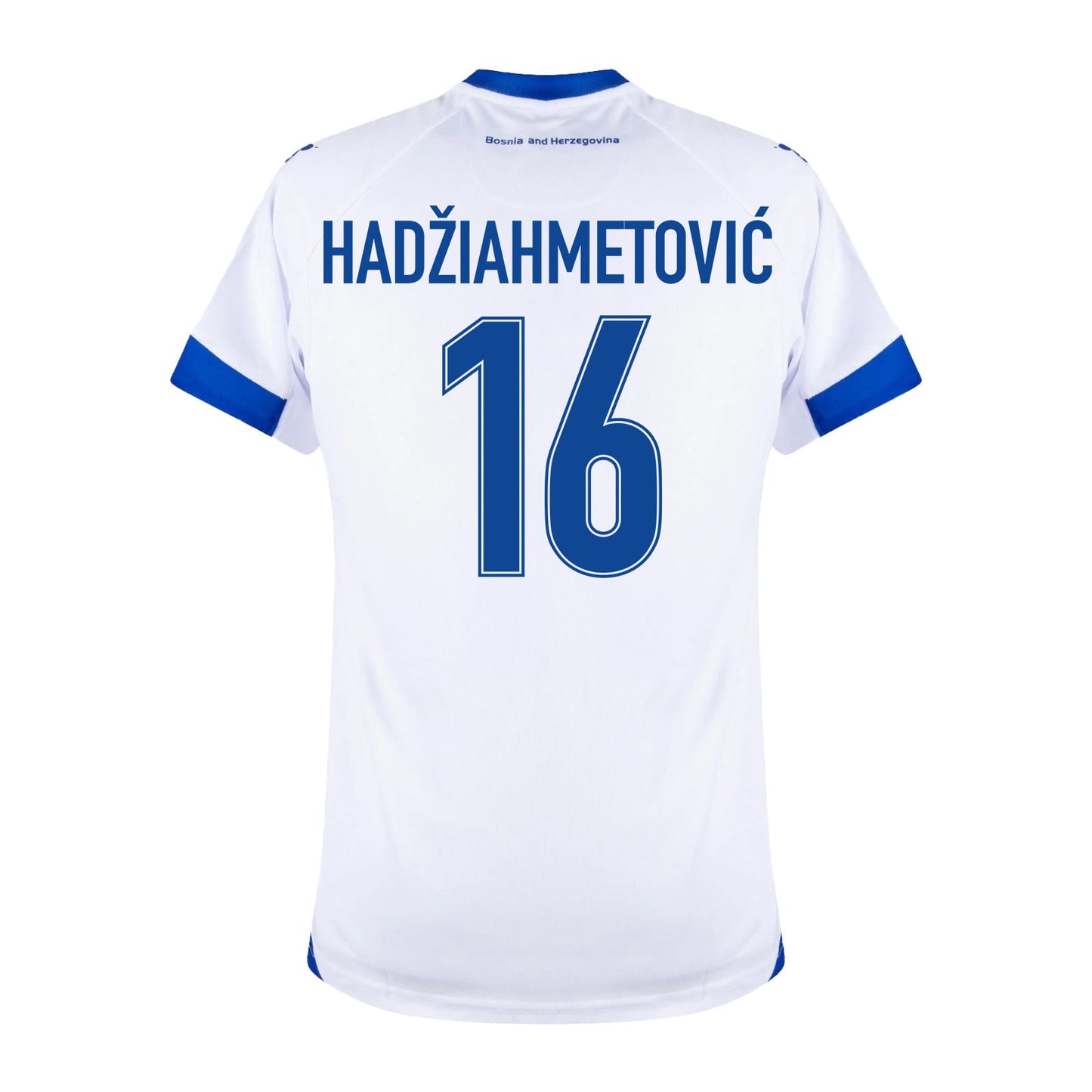 Amir Hadžiahmetović 16 Bosnia and Herzegovina 2026 Away Jersey - White, Men