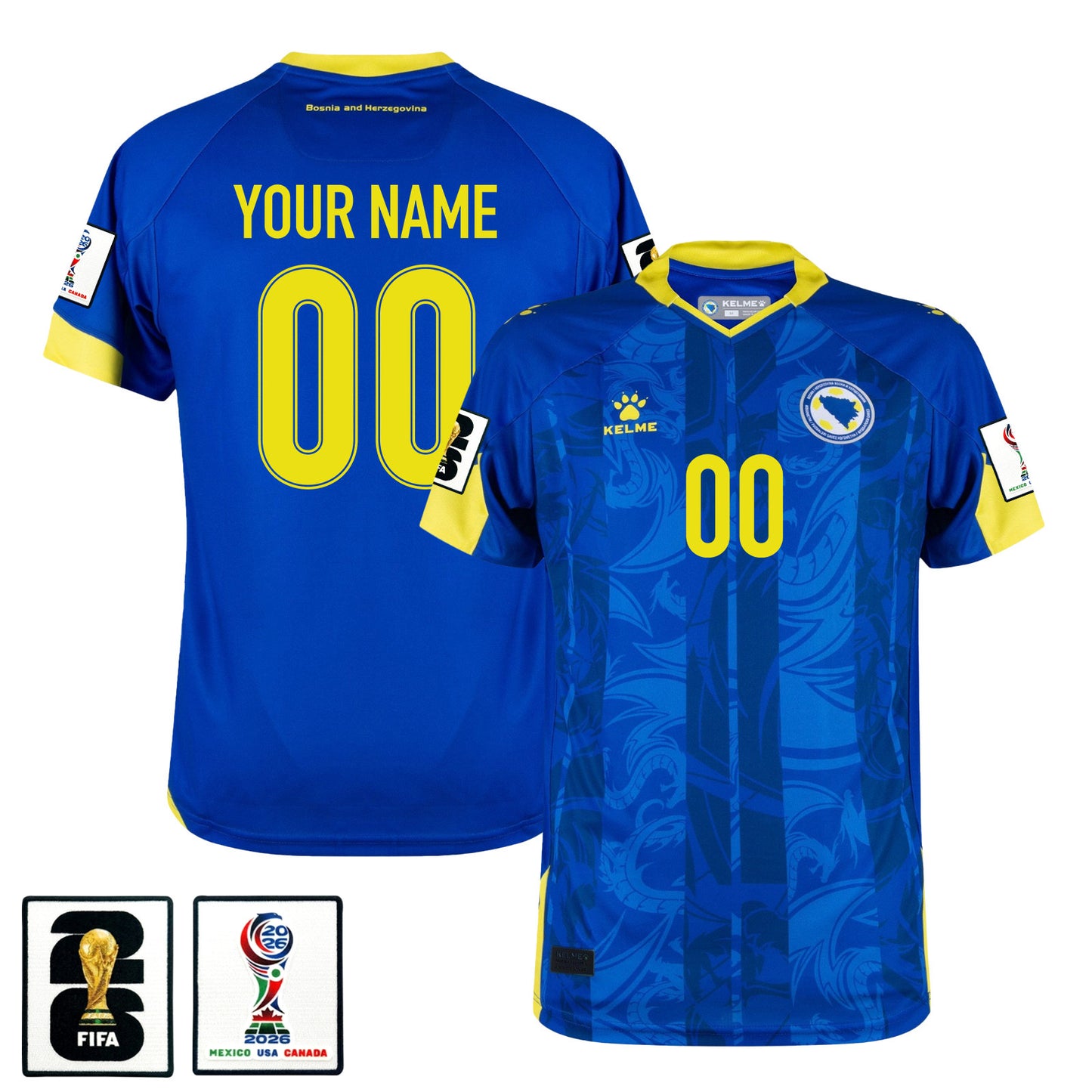 Bosnia and Herzegovina 2026 Home Jersey - Personalized - Blue, Men