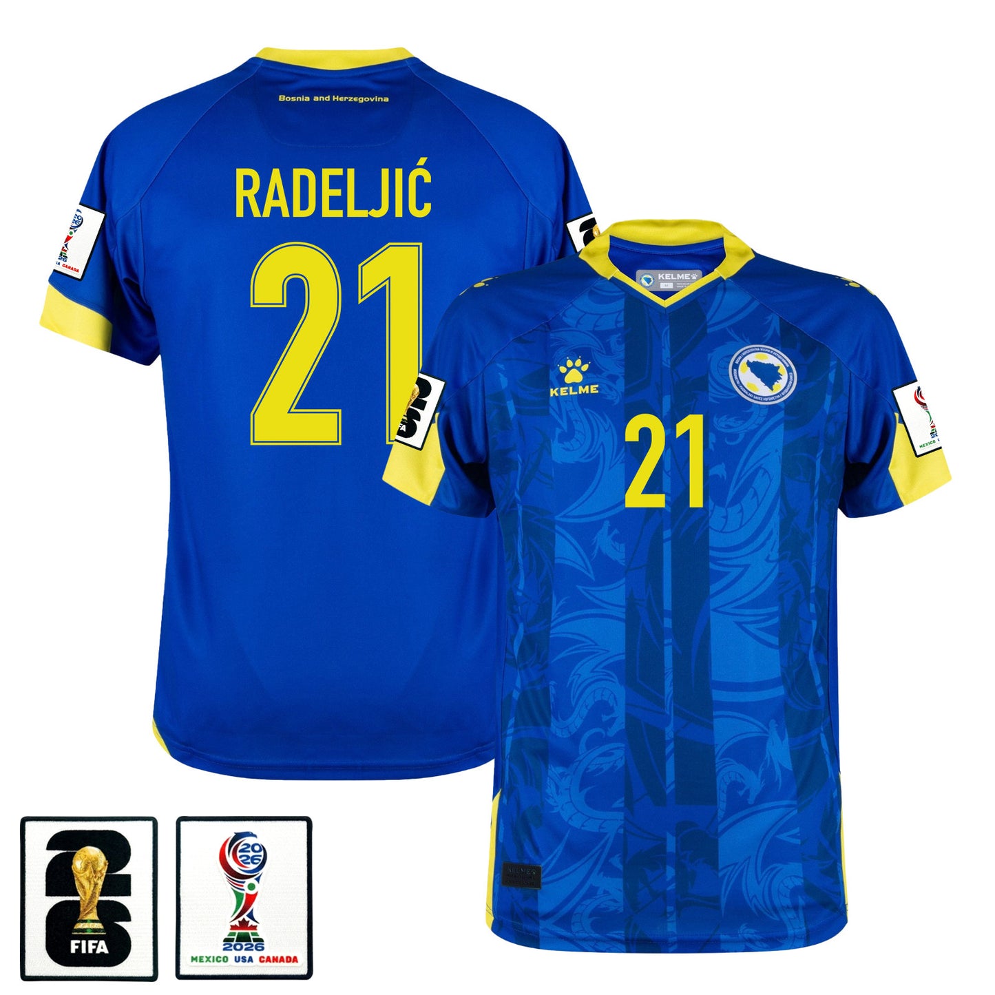 Stjepan Radeljić 21 Bosnia and Herzegovina 2026 Home Jersey - Blue, Men