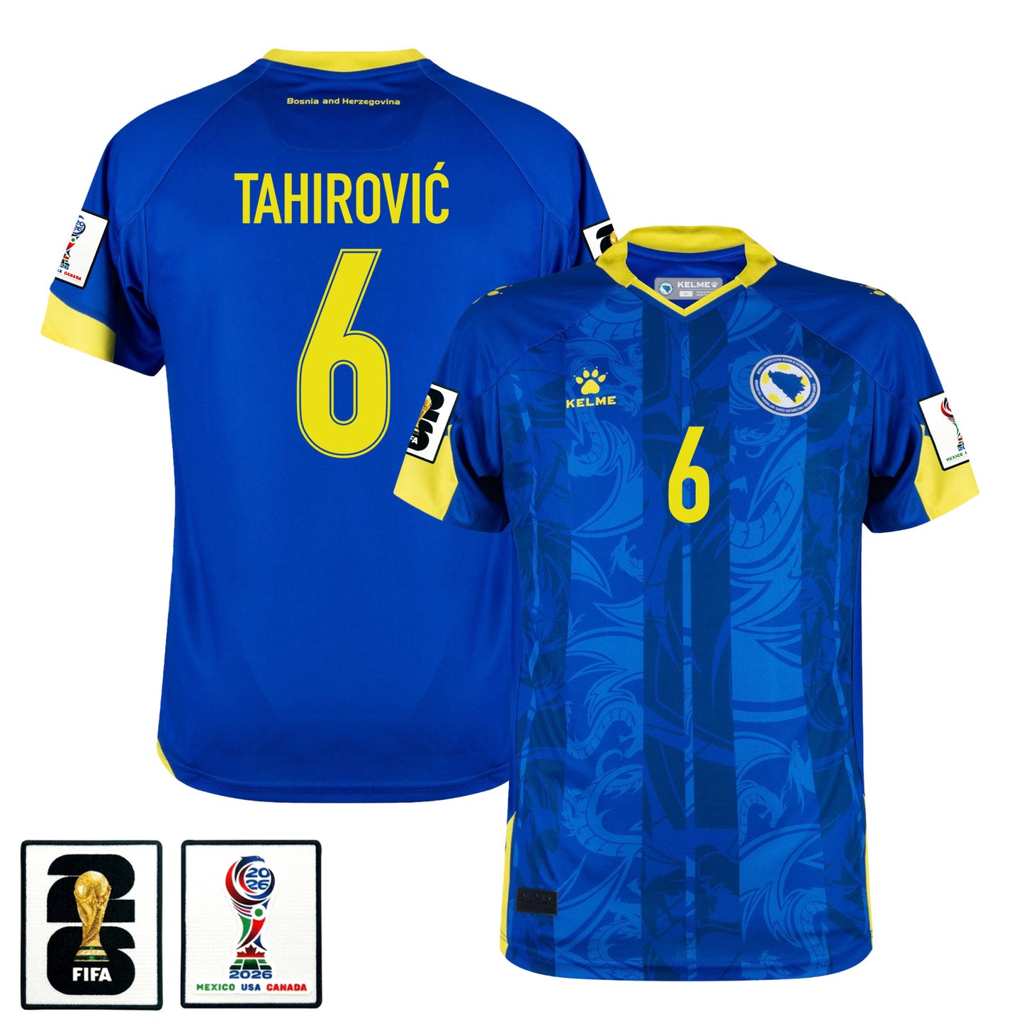 Benjamin Tahirović 6 Bosnia and Herzegovina 2026 Home Jersey - Blue, Men