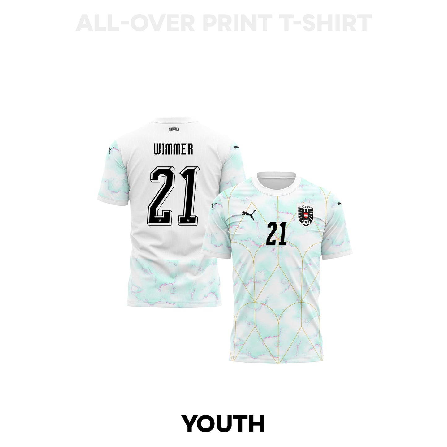 Patrick Wimmer 21 Youth Austria 2026 Away 3D T-shirt Fully Printed – White