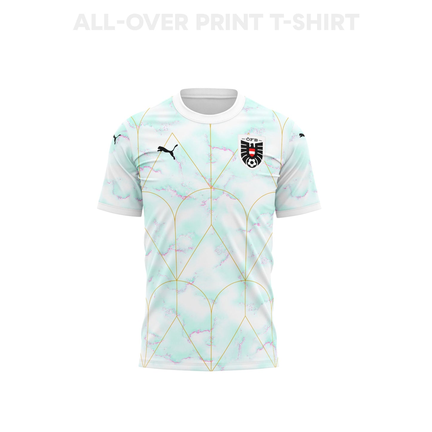 Austria 2026 Youth Away 3D T-shirt Fully Printed – White