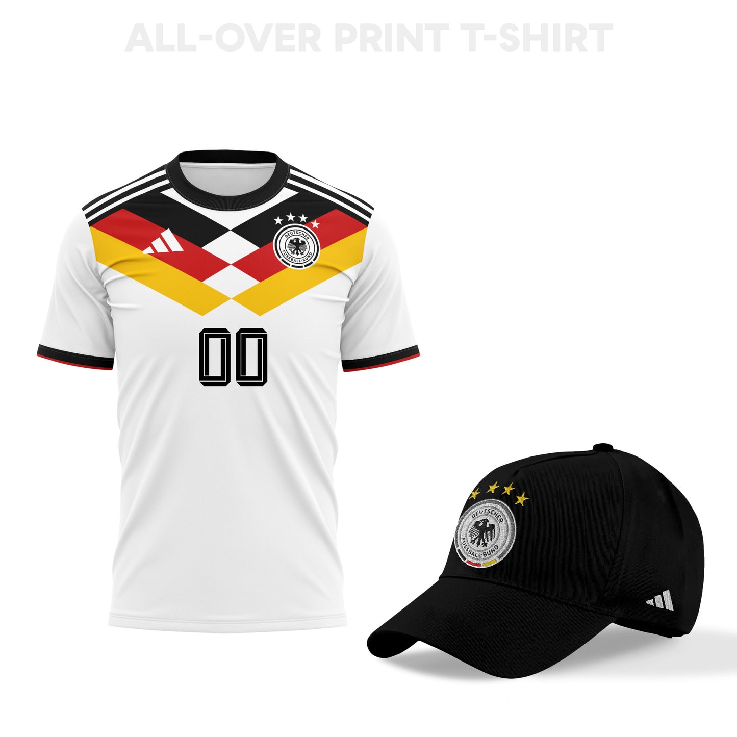 Germany World Cup 2026 Personalized Fan Gear Set – 3D T-Shirt & Baseball Cap