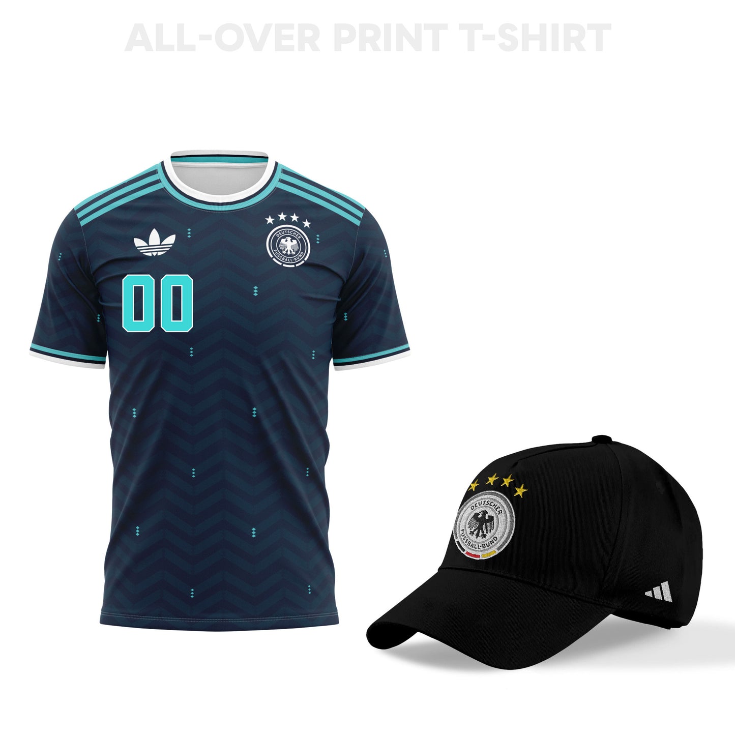 Germany World Cup 2026 Personalized Fan Gear Set – 3D T-Shirt & Baseball Cap