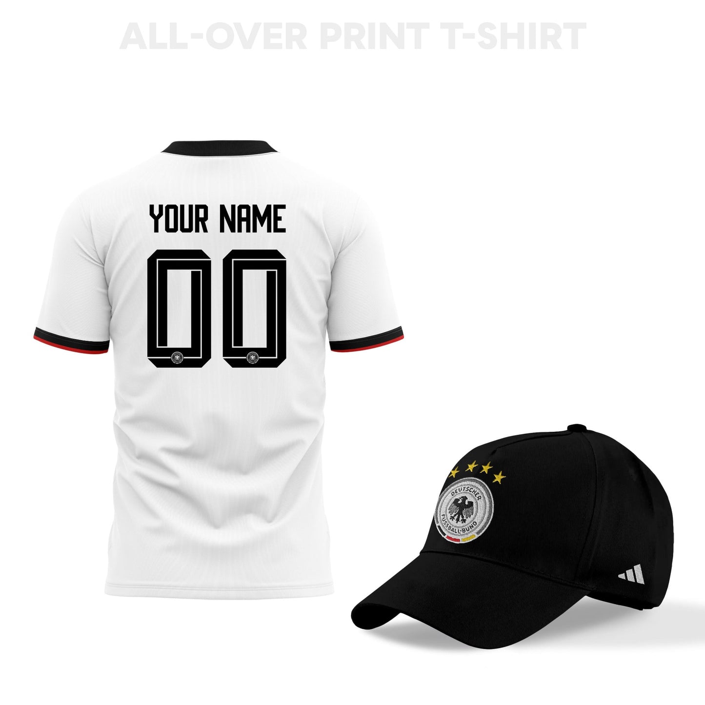 Germany World Cup 2026 Personalized Fan Gear Set – 3D T-Shirt & Baseball Cap