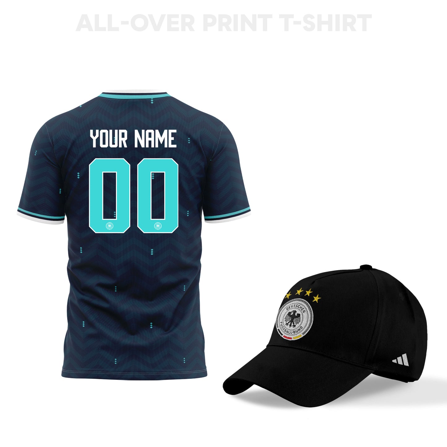 Germany World Cup 2026 Personalized Fan Gear Set – 3D T-Shirt & Baseball Cap