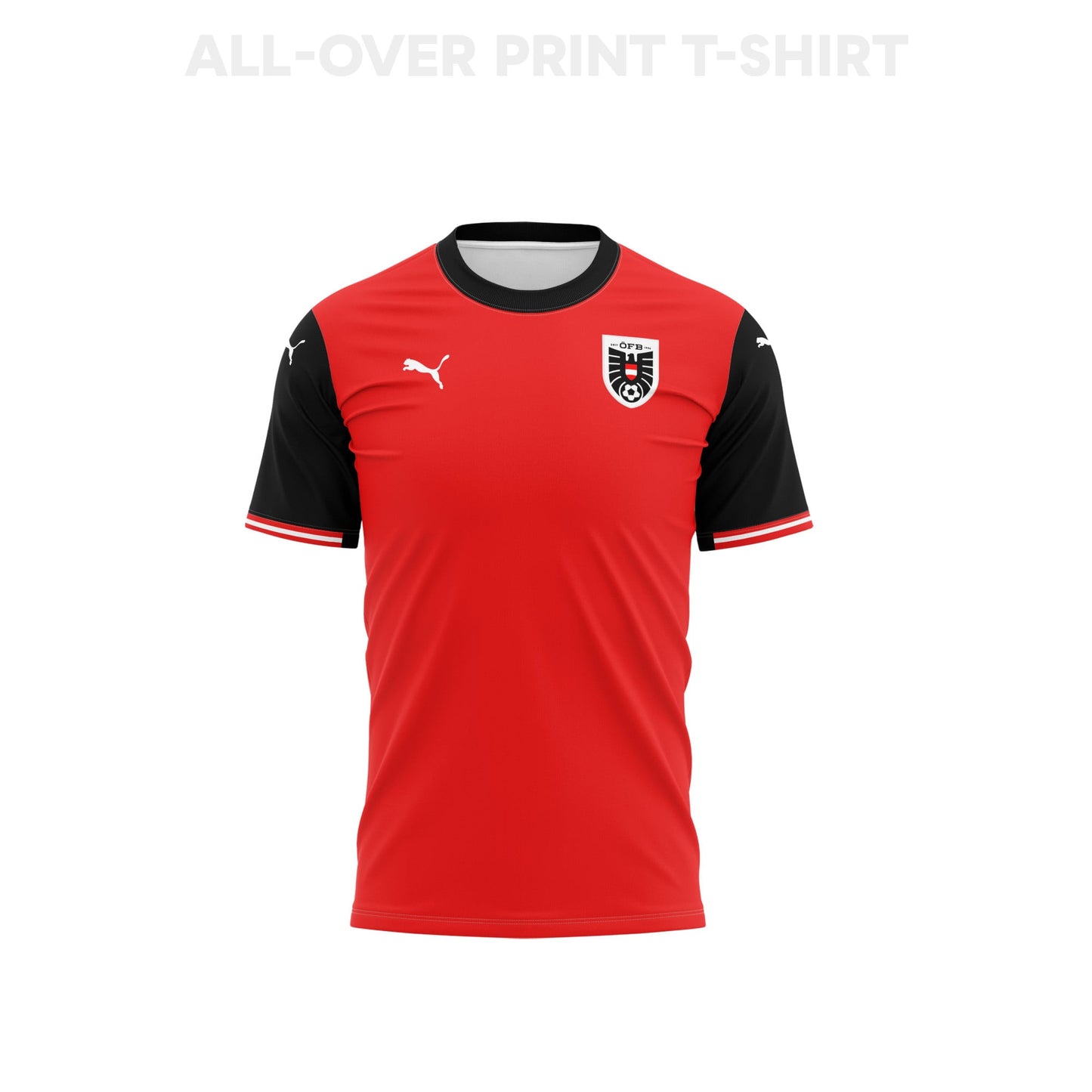 Austria 2026 Youth Home 3D T-shirt Fully Printed – Red