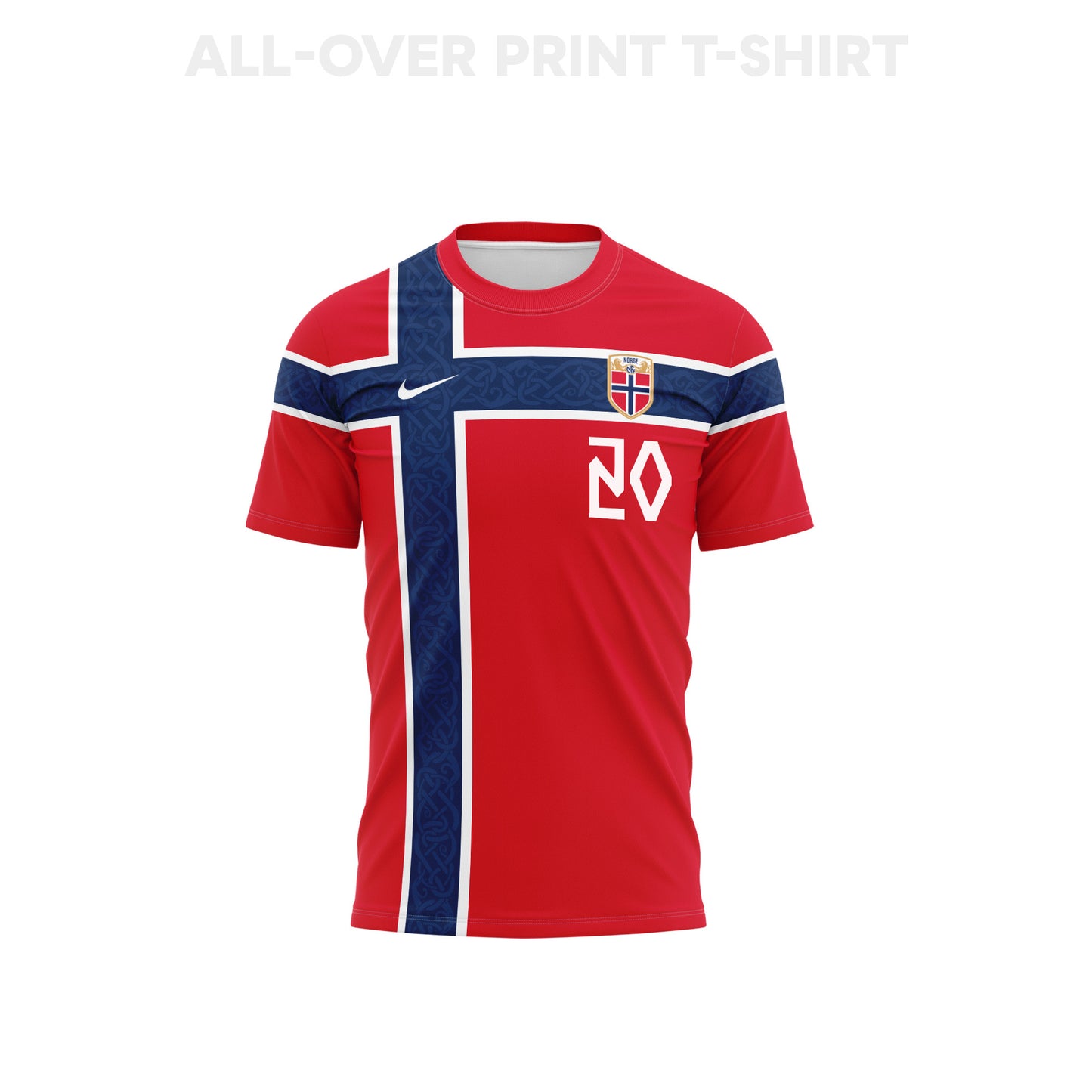 Andreas Schjelderup 20 Norway 2026 Home 3D T-Shirt Fully Printed – Unisex, Red